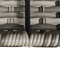 Outsunny Set Masa si Scaune de Gradina din Ratan Gri 7 piese(m-7)