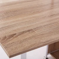 HOMCOM Mobilier pe Colț cu Masă de Birou pentru Calculator Extractibilă din Lemn MDF(m-8)