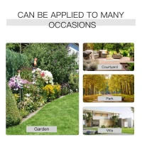 Outsunny set 2 scaune si masuta de cafea, metal, 160x61x96cm(m-7)