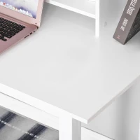 HomCom birou cu rafturi, lemn, 120x60x125 cm, alb(m-10)