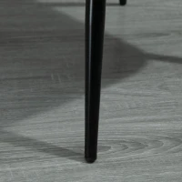 HOMCOM Set 2 Scaune Moderne Captusite pentru Sufragerie Stil Nordic Catifea Gri(m-9)