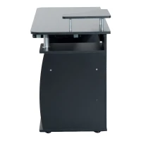 HomCom Birou pentru Calculator Masă Birou PC cu Etajere Tastatură, Negru, 120x55x85cm(m-8)