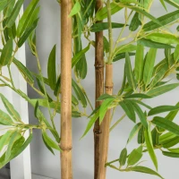 Outsunny bambus artificial in ghiveci, 120 cm, verde(m-7)