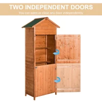 Outsunny, magazie pentru scule, 79x49x190cm, lemn(m-6)