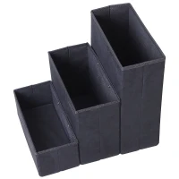 PawHut scara captusita, cu sertare, 40x54x48cm, negru+maro(m-10)