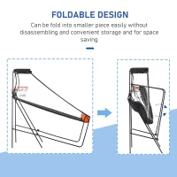 HomCom cos baschet cu plasa, pentru interior, 66x207x206 cm(m-4)