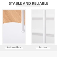 HOMCOM Lampadar de Sol cu abajur, baza rotunda, Metal, 25x27x165 cm, Alb/Crem(m-5)