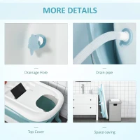 HomCom cadita pliabila, copii 1-12 ani, 114x60.4x53 cm(m-7)