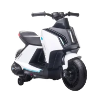 HOMCOM motocicleta electrica pentru copii 6V, alba(m-1)