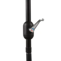 Outsunny Umbrela de Soare pentru Plaja sau Gradina Impermeabila din Otel Maro Cafea Φ3x2.50m(m-9)