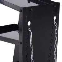Durhand Carucior de Atelier 3 Rafturi cu Roti – Negru(m-12)