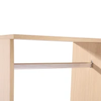 HOMCOM dulap deschis cu cuier si 3 rafturi, 80 x 40 x 128 cm(m-9)