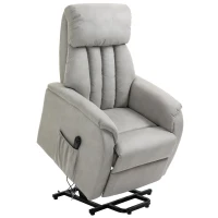 Homcom Fotoliu Electric cu Suport de Ridicare 150° si sistem Recliner pentru Relaxare in Textil, Gri 77x93x110cm(m-1)