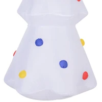 Homcom Brad de Craciun Gonflabil cu Lumini LED 180 cm Alb(m-8)