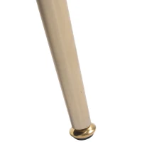 Homcom Pouf Captusit cu Invelis Gri Deschis si Picioare din Metal(m-8)