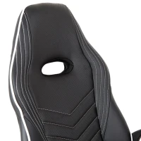Vinsetto Fotoliu de Birou Gaming cu Invelis in Piele PU Premium Design Ergonomic Negru si Alb(m-7)
