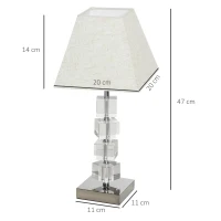 HOMCOM Lampa de Masa Cuplare E14, Abajur de Noptiera, Casa si Birou(m-3)