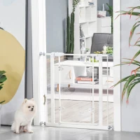 PawHut Gard pentru Caini Inchidere Automata Latime Reglabila Pana la 80cm(m-2)