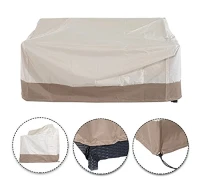 HomCom Prelată pentru Acoperirea Mobilierului din Material Oxford, Crem și Maro, 152x87x59/79cm(m-2)
