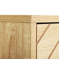 HOMCOM Comodă design stil industrial din Natual Wood și metal negru(m-7)