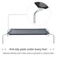 PawHut Patut pentru Caini de Interior Exterior Culcus de Vara pentru Caini cu greutatea pana la 22kg Neagra(m-7)