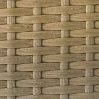 Outsunny Set 3 Piesei Canapea 2 Locuri Sezlong si Masuta, Bej si Cafeniu(m-9)