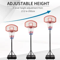 HOMCOM cos cu inaltime reglabila 175-215 cm(m-4)