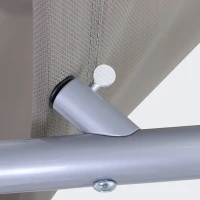 Outsunny Scaun Balansoar din Texilene Zero-Gravity Gri 154x80x84cm(m-12)