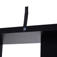 Homcom Mobilier cu Rafturi Librarie 5 Niveluri in Lemn, Negru, 120x28.6x160cm(m-11)