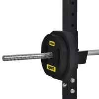 HOMCOM Suport pentru Haltere cu Inaltime Reglabila pe 32 Niveluri de 26-196cm Statie Fitness din Otel - Negru(m-9)