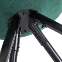 HOMCOM Set 2 Piese Scaune de Pranz captusite design modern pentru sala de pranz verde(m-7)