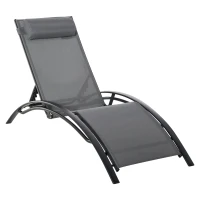 Outsunny Sezlong de Gradina 5 Inclinari din Aluminiu(m-1)