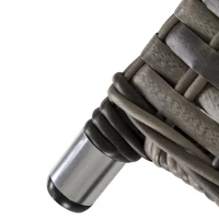 Outsunny Set Masa si Scaune de Gradina din Ratan Gri 7 piese(m-11)