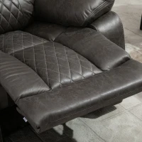 HOMCOM Fotoliu Rabaltabil 150° cu Suport pentru Picioare si Umplutura Suplimentara din Microfibra, Maro 94x95x99cm(m-9)