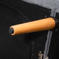 HOMCOM Canapea Extensibila 2 Locuri Pat pentru 1 Persoana cu Spatar Rabatabil, Tapiterie Tesatura si Picioare din Lemn - Gri(m-9)