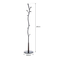 Homcom Cuier Pom cu Frunze 185cm,Negru(m-3)