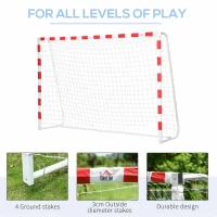 Homcom Poarta Fotbal 302×83×201 cm – Plasa Rezistenta pentru Toti(m-4)