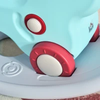 HOMCOM Balansoar pentru copii cu Roti, 1-4 ani, Model Calut, 78x36x47 cm, Verde/Gri(m-8)