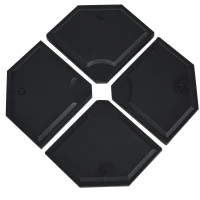 Outsunny Baza pentru Umbrela de Gradina cu Baza in forma de Cruce Set 4 Tigle(m-1)