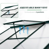 Outsunny Sera de Gradina din Policarbonat cu Fereastra si Usa glisanta(m-6)