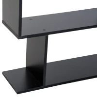 HOMCOM Bibliotecă din Lemn, Design Modern cu 6 Rafturi, 80x23x192 cm, Negru(m-9)