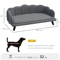 Pawhut Canapea Caini Medii & Mari – Husa Lavabila si Confortabila(m-3)