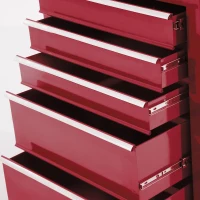 HOMCOM Carucior Pentru Ustensile Unelte cu Sertar Rosu 61.5 x 33 x 85cm(m-9)