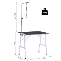 PawHut Masă pentru Toaletat și Tuns Câini sau Pisici Pliabilă, 91.5x61.5x77cm(m-3)