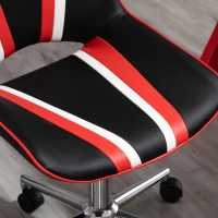 HOMCOM Scaun de Birou Pivotant si Reglabil Stil Gaming, din Piele Ecologica(m-8)