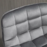 HOMCOM Set 2 Scaune Înalte în Stil Nordic cu Spătar și Suport pentru Picioare, 45x47x88 cm, Gri(m-8)