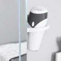 HOMCOM Dulap reglabil de bijuterii cu oglinda si lumini LED(m-11)