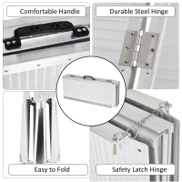 HOMCOM Rampa pliabila pentru scaun cu rotile, aluminiu antiderapant capacitate 270 kg(m-6)