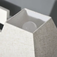 HOMCOM Lampa de Masa Cuplare E14, Abajur de Noptiera, Casa si Birou(m-9)