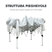 Outsunny Gazebo Pop‑Up 3×3 m Impermeabil – Alb(m-6)